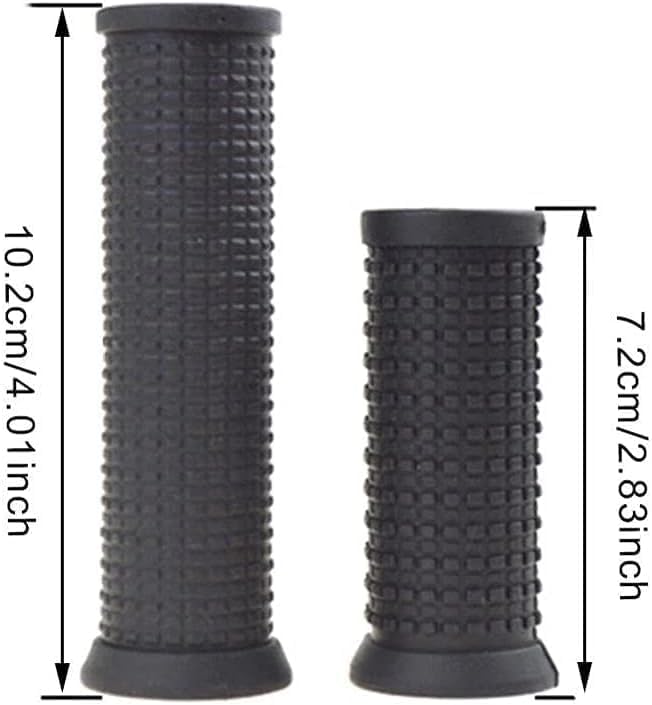 Bicycle Handlebar Grips Set - Long & Short Anti-Slip TPR Rubber