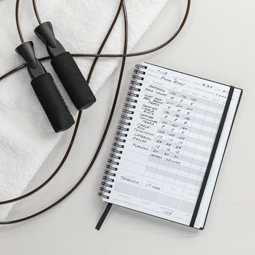 Workout Journal - Fitness Training Planner for Men & Women - Black
