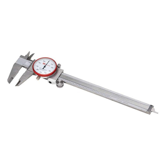 Hornady Dial Caliper, 050075-6 Inch Stainless Steel Shock-Resistant Dial Caliper Measuring Tool with Storage Case - Measure Reloading Supplies Inside, Outside, Depth, & Step to .001 Inch Accuracy