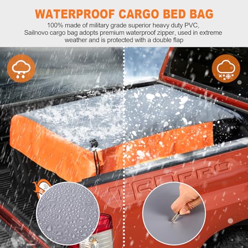 26 Cu Ft Waterproof Truck Bed Cargo Bag - Heavy Duty PVC Storage