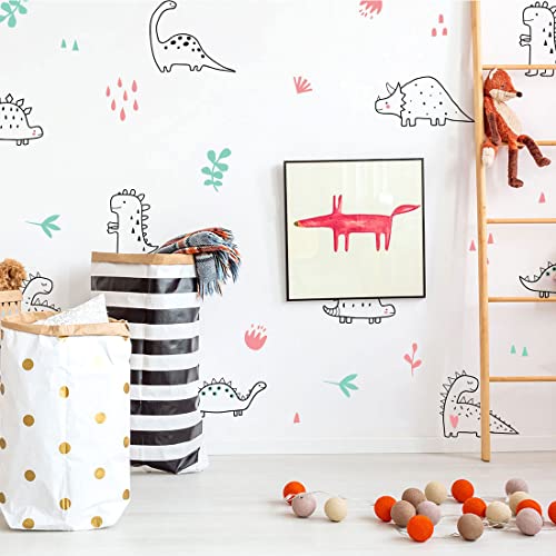 Wall Decals, Peel and Stick Stickers, Drawing Dinos