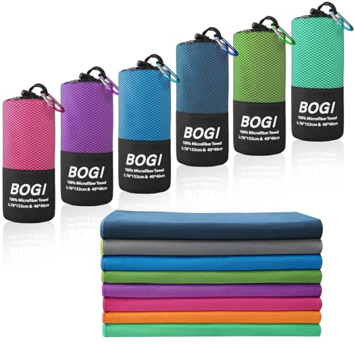 Microfiber Travel Towel - Quick Dry Lightweight Camping Towel - Navy Blue, M: 40"x20"