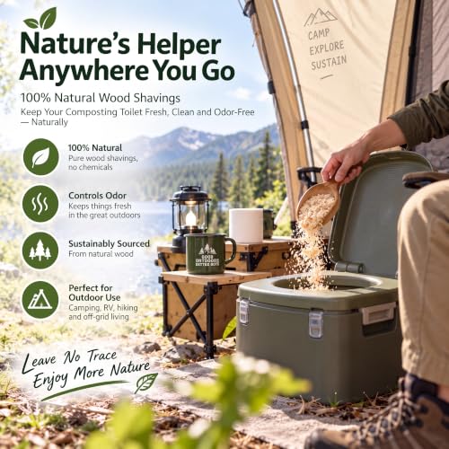 LEIFIDE 5.5 Pounds Natural Composting Toilet Sawdust - Organic, No Chemicals