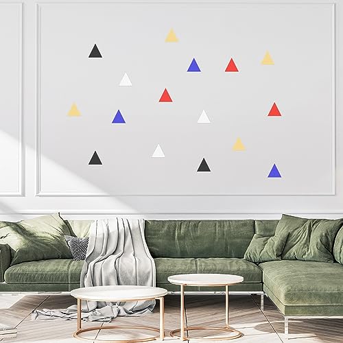 uxcell Acrylic Mirror Wall Stickers, 100Pcs Self Adhesive Removable Triangle Wall Decals for Home Living Room Bedroom Office DIY Decor (20mm, Black)