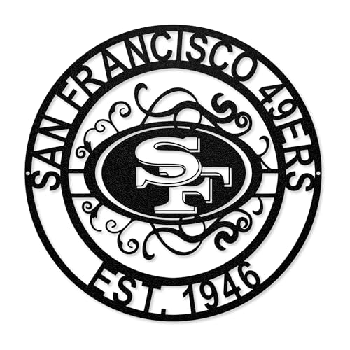 15-Inch Round Laser Cut Metal Sign - San Francisco 49ers