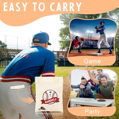 Baseball Snack Bags - Mini Portable Treat Bags for Seeds - 3.54x5.12inch