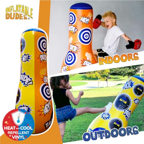 47 Inch Kids Punching Bag with Sand Base | Rex/Ninja Dino-Trex Inflatable