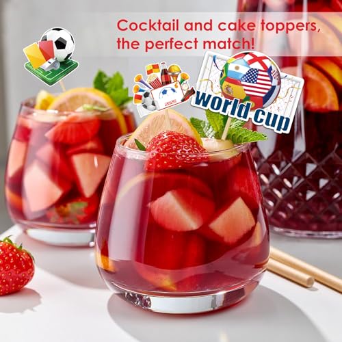 14Pcs Soccer Cake Toppers for 2026 World Cup Party Supplies