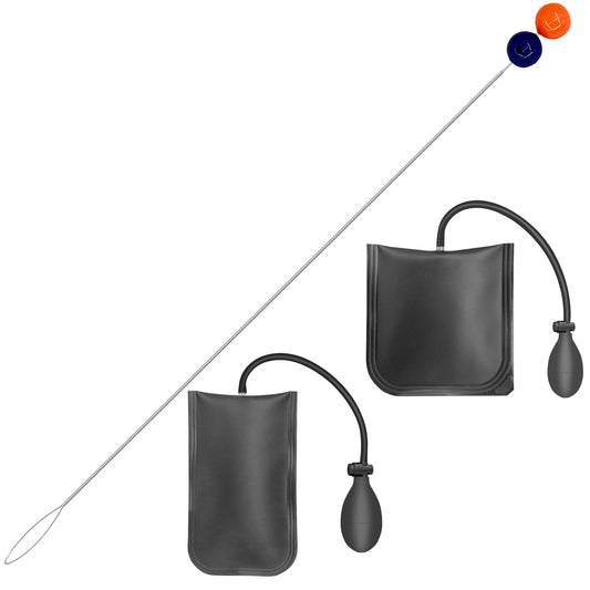 2PCS Air Wedge Bag Max Load 300 Pounds Pressure Heavy Duty Button Master Stainless Steel Emergency Tool