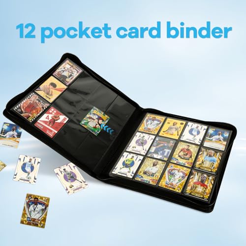 12 Pocket Card Binder - Black Trading Card Organizer for 480 Cards - Variation of THIS Listing