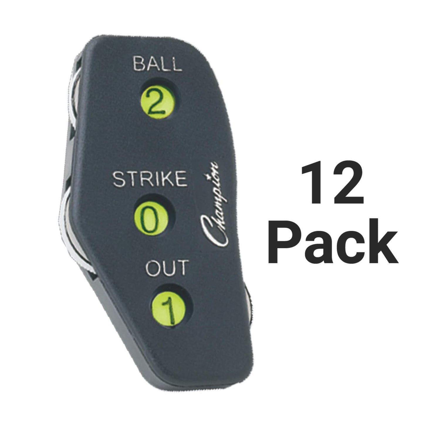 Champion Sports 3 Wheel Oversized Plastic Baseball Umpire Count Indicator - Counts Strikes, Balls and Outs
