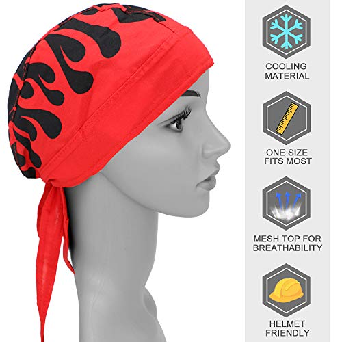 3 Pcs Breathable Cotton Doo Rags for Men & Women - One Size