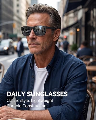 Polarized Sunglasses for Men - UV400 Lightweight Sun Glasses
