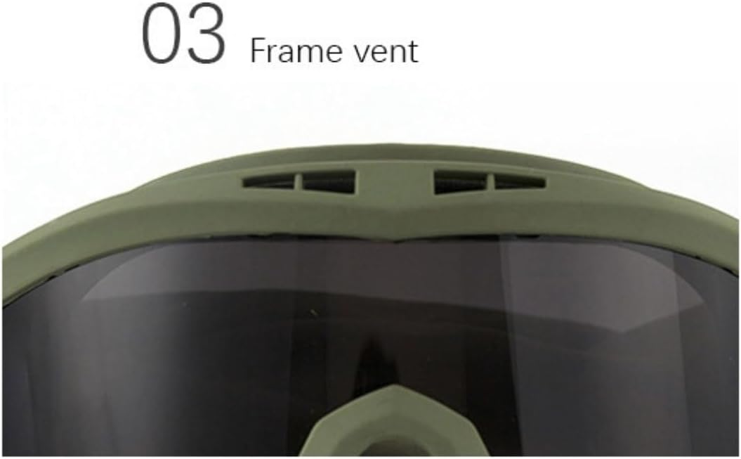Skiennix Tactical Military Goggles - 3 Interchangeable Lenses | Wind & Dust Protection for Airsoft, Cycling, Combat Sports