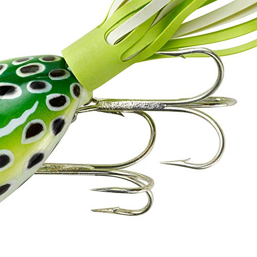 Topwater Bass Fishing Lure - Hula Popper 2 in (3/8 oz) Leopard Frog