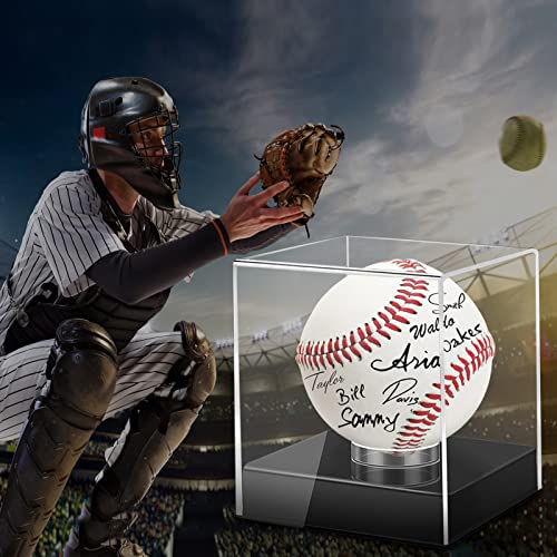 Acrylic Baseball Display Case - UV Protected Cube for Memorabilia