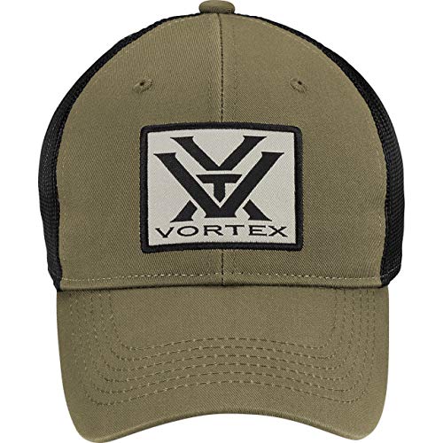 Vortex Patch Logo Snapback Cap - One Size Olive Adjustable Hat