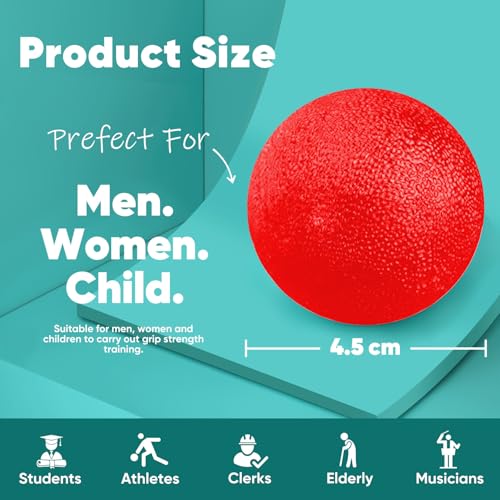 Stress Balls for Adults - 6 Pack Grip Strength Trainer