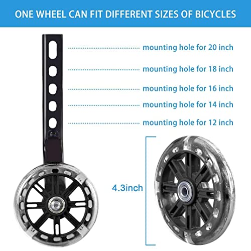 Bike Training Wheels for 12-20 Inch Kids Bikes - Black
