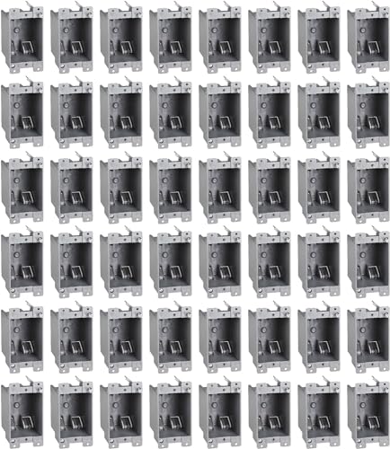 Newhouse Hardware 1-Gang PVC Old Work Electrical Outlet Box (48-Pack) | 14 cu. in. Plastic Junction Box for Switches, GFCI, or Duplex Receptacle Outlet | Old Work Electrical Box for Home Improvement