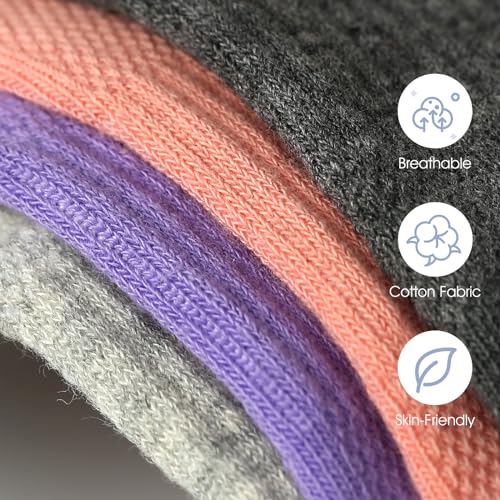 Grip Socks for Women & Men - Non-Slip Yoga & Pilates - Medium, 3 Pairs - Black/Dark Grey/Light Grey