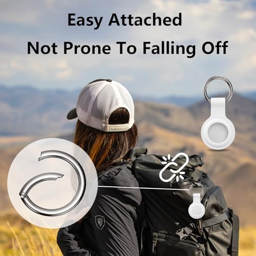 Magnetic Waterproof AirTag Holder - 2 Pack, Black & White