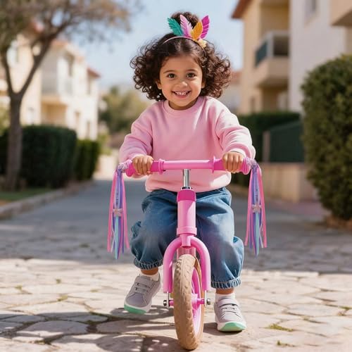 Kid's Bicycle Handlebar Streamers - Colorful Tassel Ribbons - New Purple
