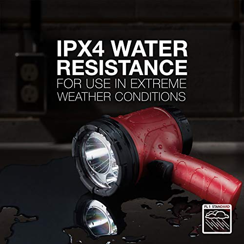 Energizer LED Portable Spotlight, Rechargeable Spotlight Flashlight for Tough Work Environments and DIY Projects, Flash Light with Micro-USB Cable Included, Pack of 1, Red