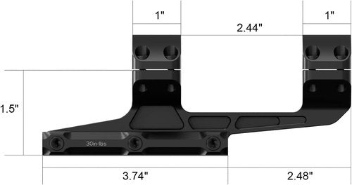 Arken Optics Rigid Precision Scope Mount - Lightweight 0 MOA Cantilever Picatinny Rifle Mount