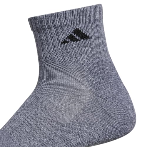 Men's Athletic Cushioned Quarter Socks 6-Pack - White