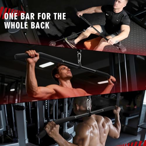 39.7'' Lat Pulldown Bar with 360° Rotation for Cable Machines