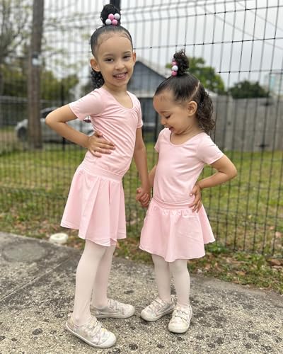 Stelle Ballet Skirts for Girls 03-Black+Pink (Pull On) 4-6 Years – Toddler Dance Wrap Skirt