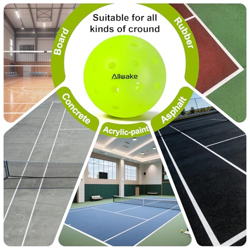 Durable Outdoor Pickleball Balls - USA Approved, 40 Holes