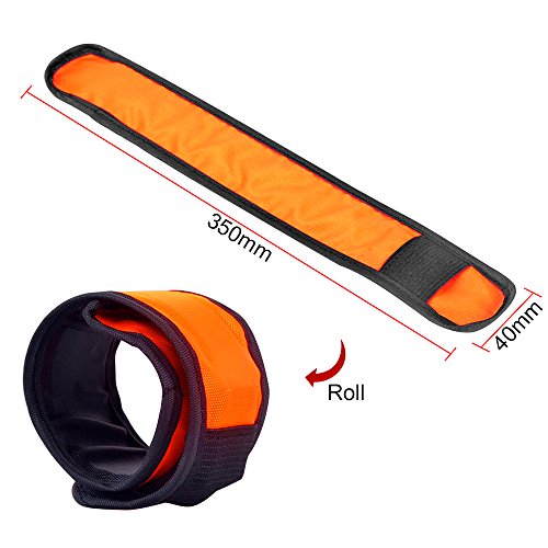 LED Light Up Slap Bracelets - 6 Pack Night Safety Bands
