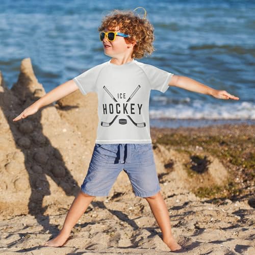 Boys Rash Guard Swim Shirt - Quick Dry UPF 50+ - 9-10 Years Multi-Light Grey