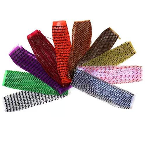 Flutter Rubber String for Fly Tying - 10 Colors, 50 Strands - Combo B