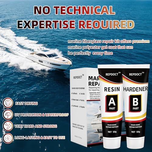 Marine Fiberglass Repair Kit - Gel Coat Repair for Boats