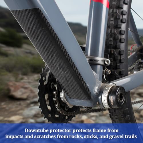 Bicycle Frame & Chainstay Protector Kit - Carbon Grain - Black