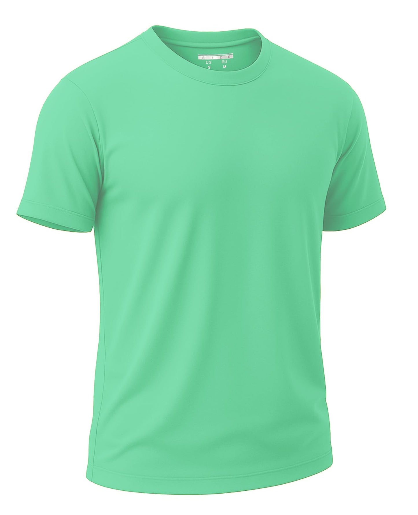 KINGFEN Men's Comfort Cool Sun Protective Shirt Workout Quick Dry Moisture Wicking Breathable Short Sleeve Casual Athletic Tee Green XL