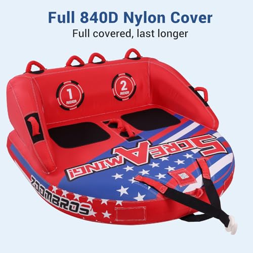 Towable Tube for Boating - 2-3 Person, Extra Large Capacity