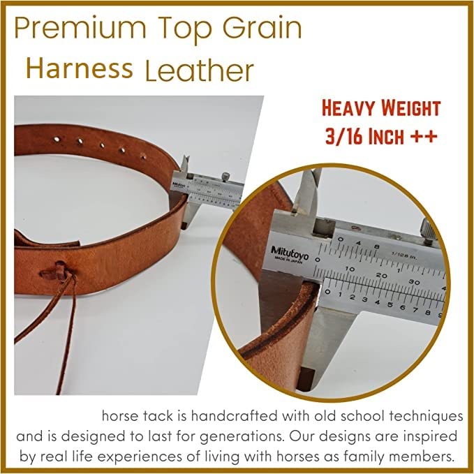 70-Inch Premium Leather Latigo Strap for Western Saddle Girth, Brown