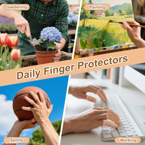 20 Pcs Gel Finger Cots - Reusable Silicone Thumb & Finger Protectors