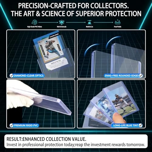 50 Top Loaders & 50 Soft Penny Sleeves Bundle for Card Protection