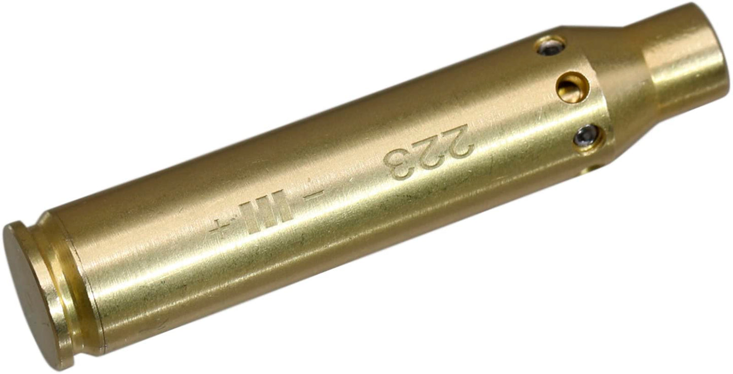 MAYMOC 223 5.56mm Bore Sight Laser Red Dot Cartridge Laser bore Sighter with 2 Sets of Batteries