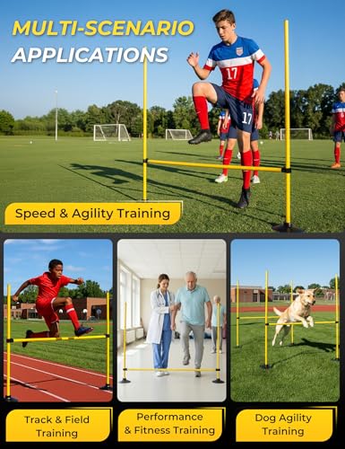 Adjustable 4FT Agility Hurdles - Sports Training Equipment