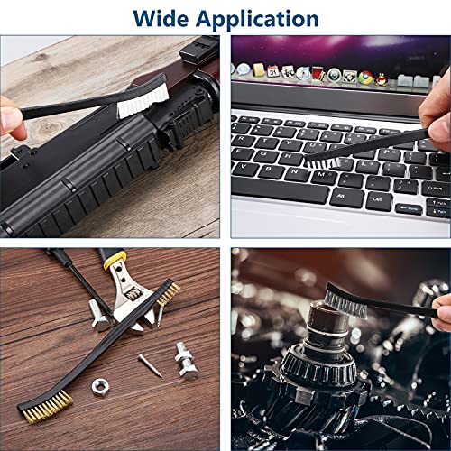 Gun Cleaning Tools Kit - 4 Brushes & 4 Plastic Picks - Black