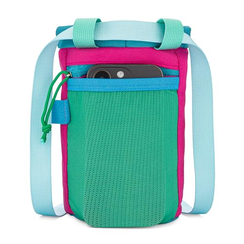 Oso Supply Co Classic Climbing Chalk Bag with Pockets - Magenta & Teal
