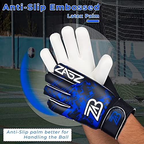 Youth Goalkeeper Gloves with Extra Grip - Blue