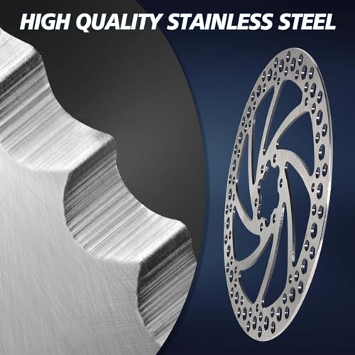 140mm Bike Disc Brake Rotor - Stainless Steel, 6 Bolts, Silver-A