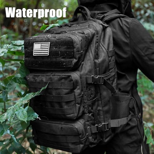 50L Military Tactical Backpack – Water Resistant Hiking Rucksack